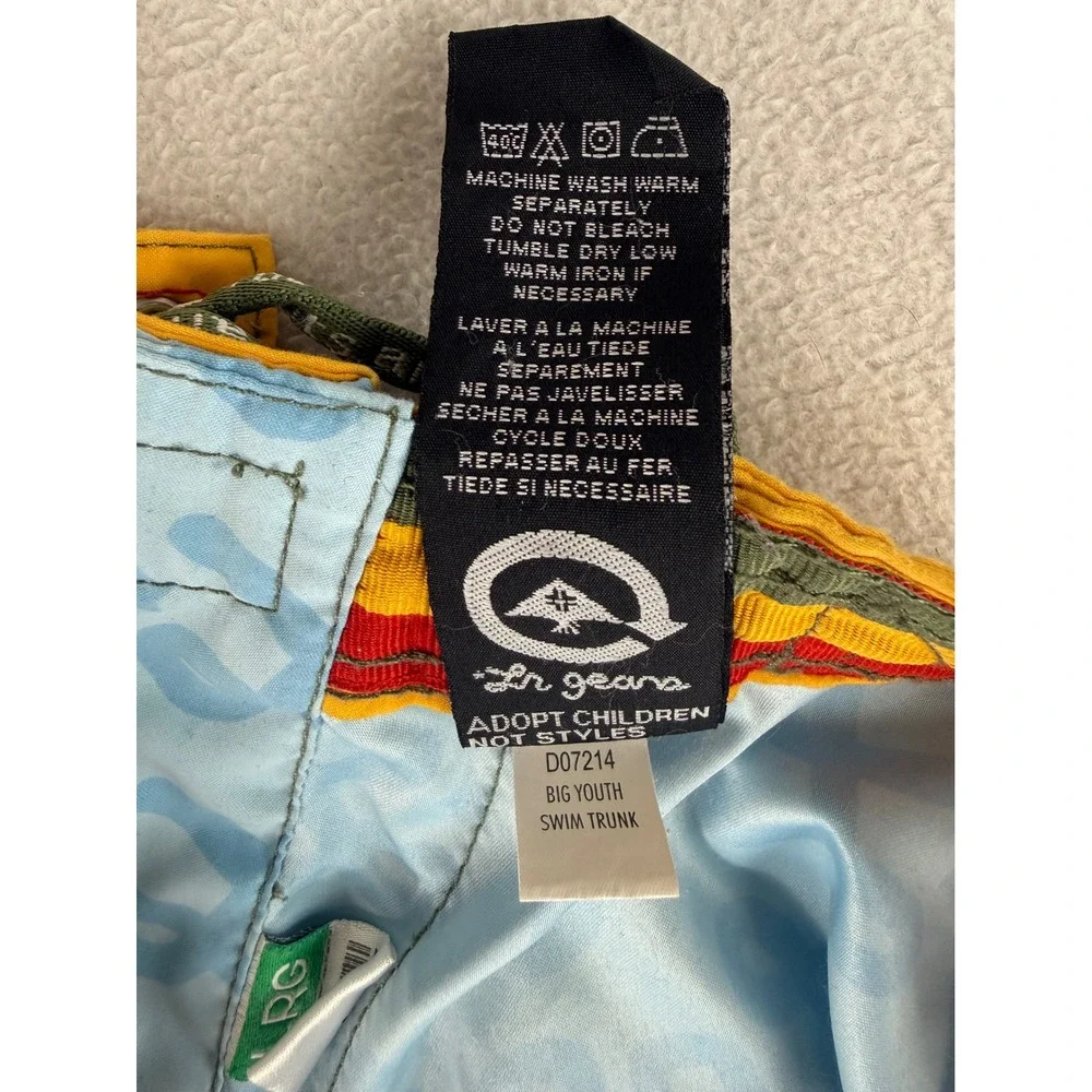 LRG Board Shorts Mens 38 Multicolor Colorblock Logo Print Streetwear Swim Trunks